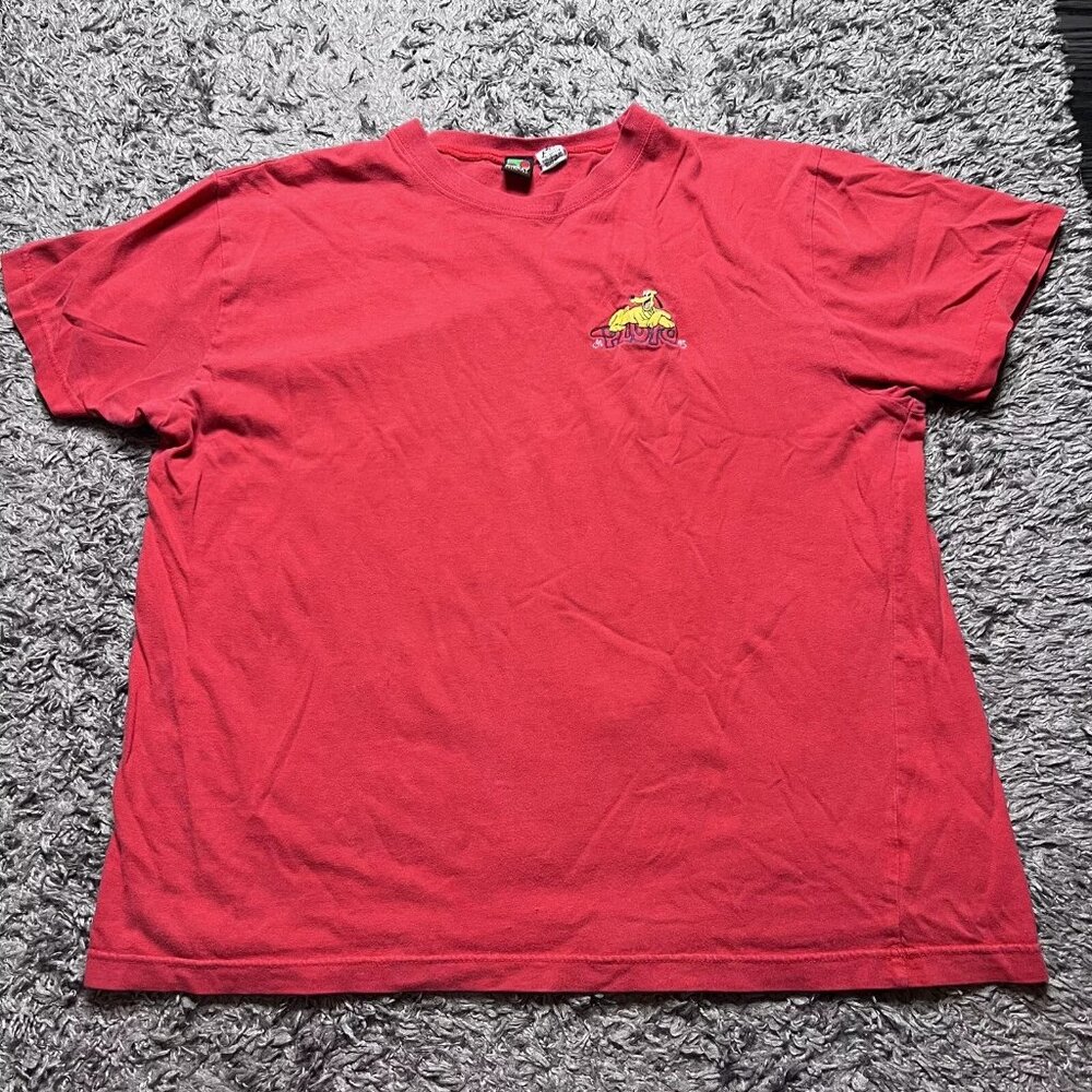 Vintage Mickey Unlimited Shirt Adult XL Red Pluto Short Sleeve Embroidered Logo